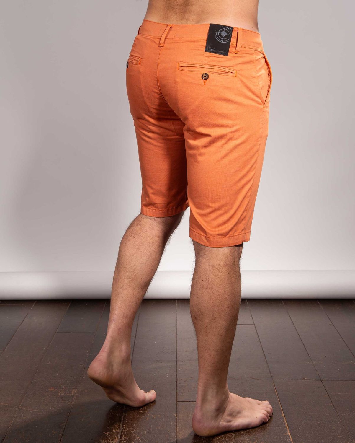 Bermuda chino stretch slim fit orange La Cible Rouge