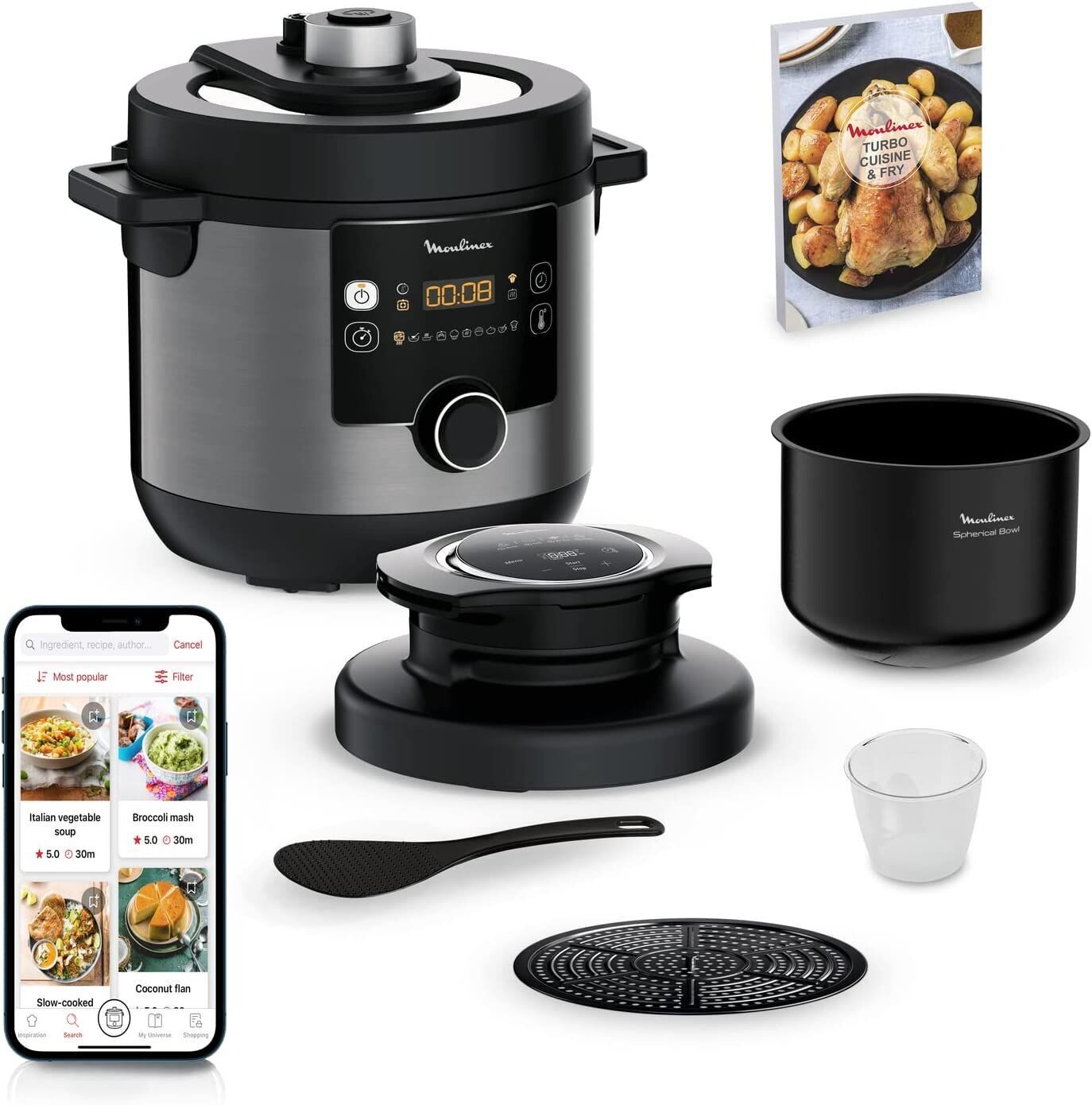 Moulinex Turbo Cuisine & fry CE7788 - 2 in 1: pentola a pressione