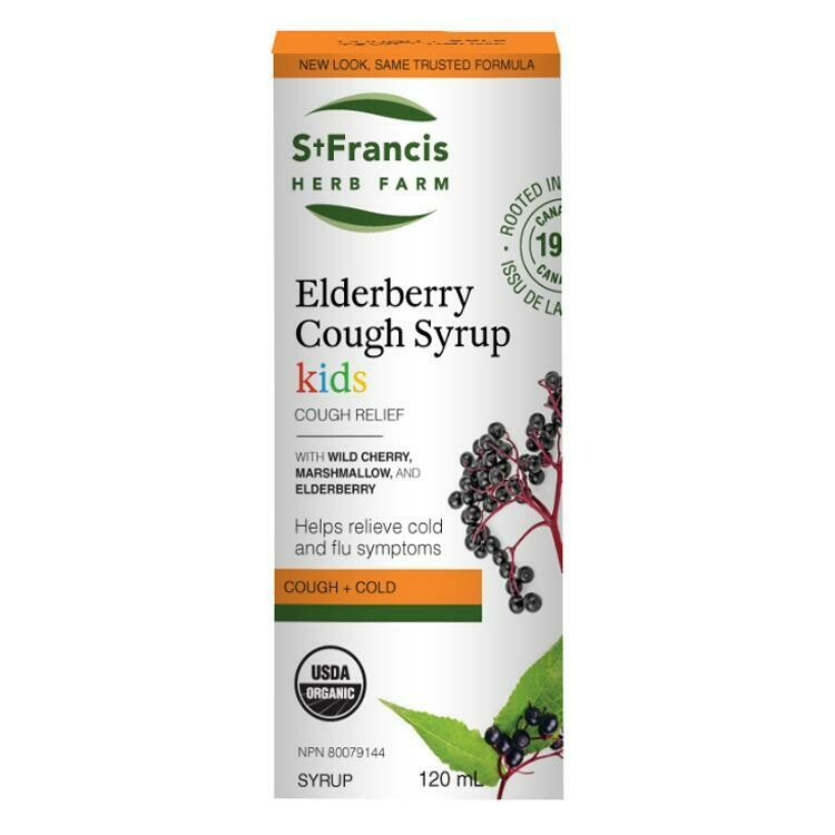 709101 St. Francis Herb Farm- Elderberry Cough Syrup Kids-120ml