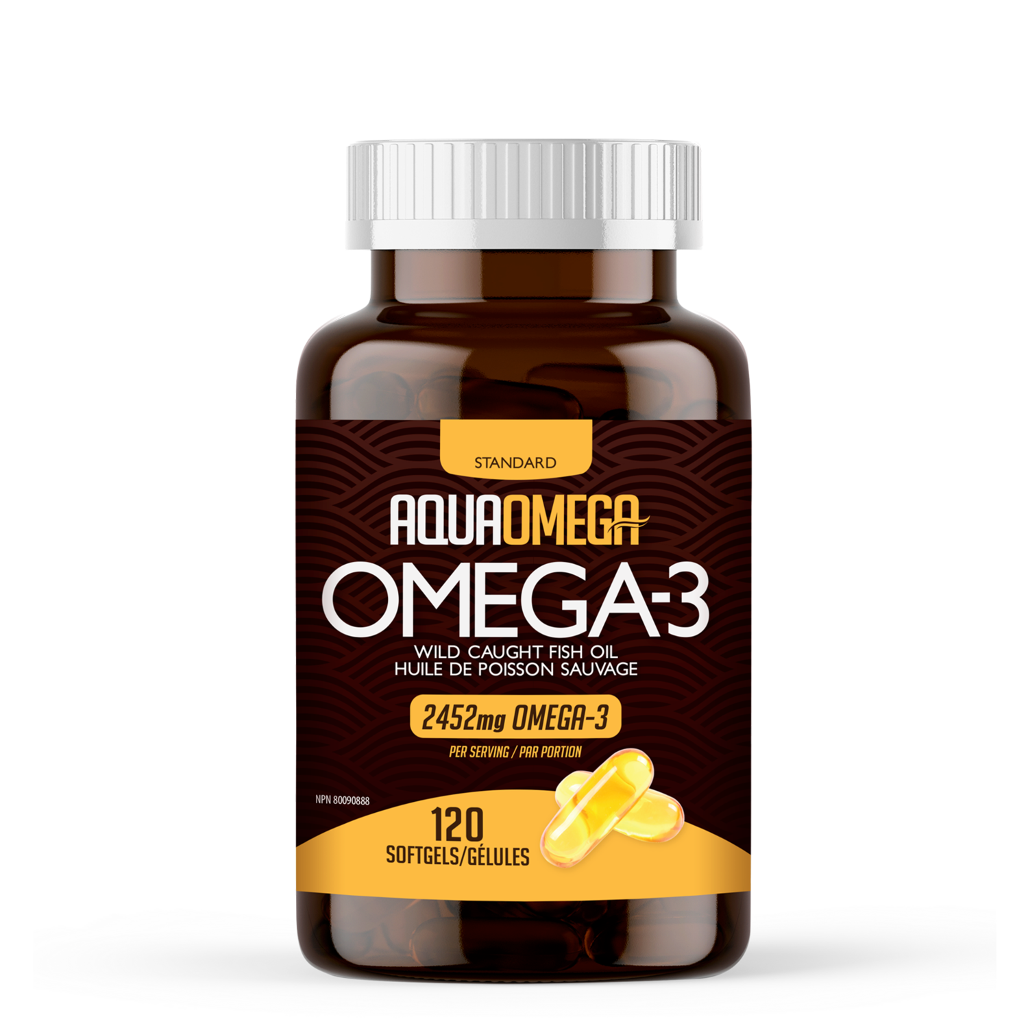 656340 AquaOmega - Standard Omega-3 - 120 Soft Gels 