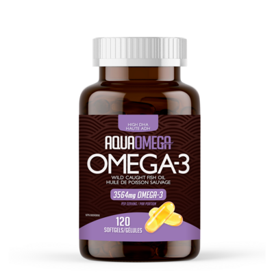 656330 AquaOmega - High DHA Omega 3 - 120 Softgels