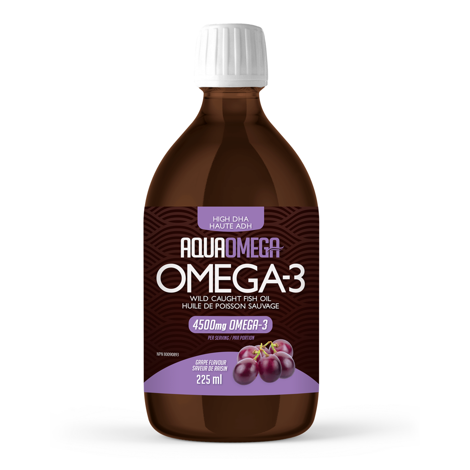 656332 AquaOmega - High DHA Omega-3 - Lemon - 225ml