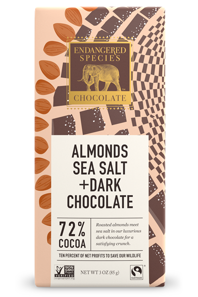 Endangered Species - Dark Chocolate w/Sea Salt &amp; Almonds