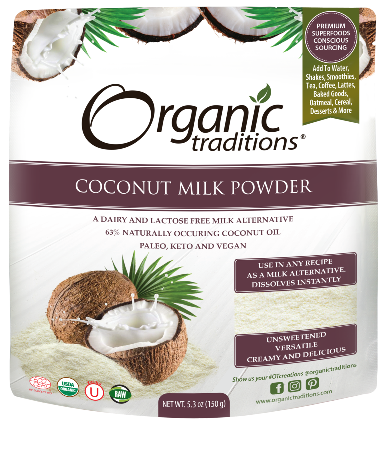 690380 Organic Traditions - Coconut Milk Powder