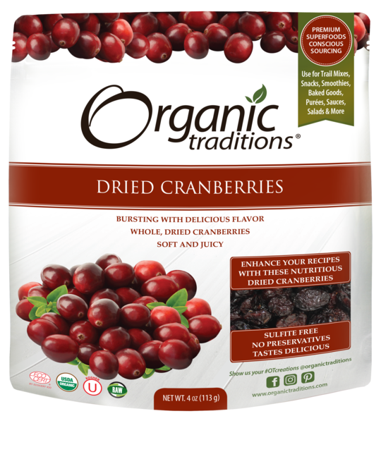 Organic Traditions - Dried Cranberries - 113g