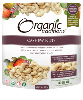 Organic Traditions - Raw Cashew (227g)