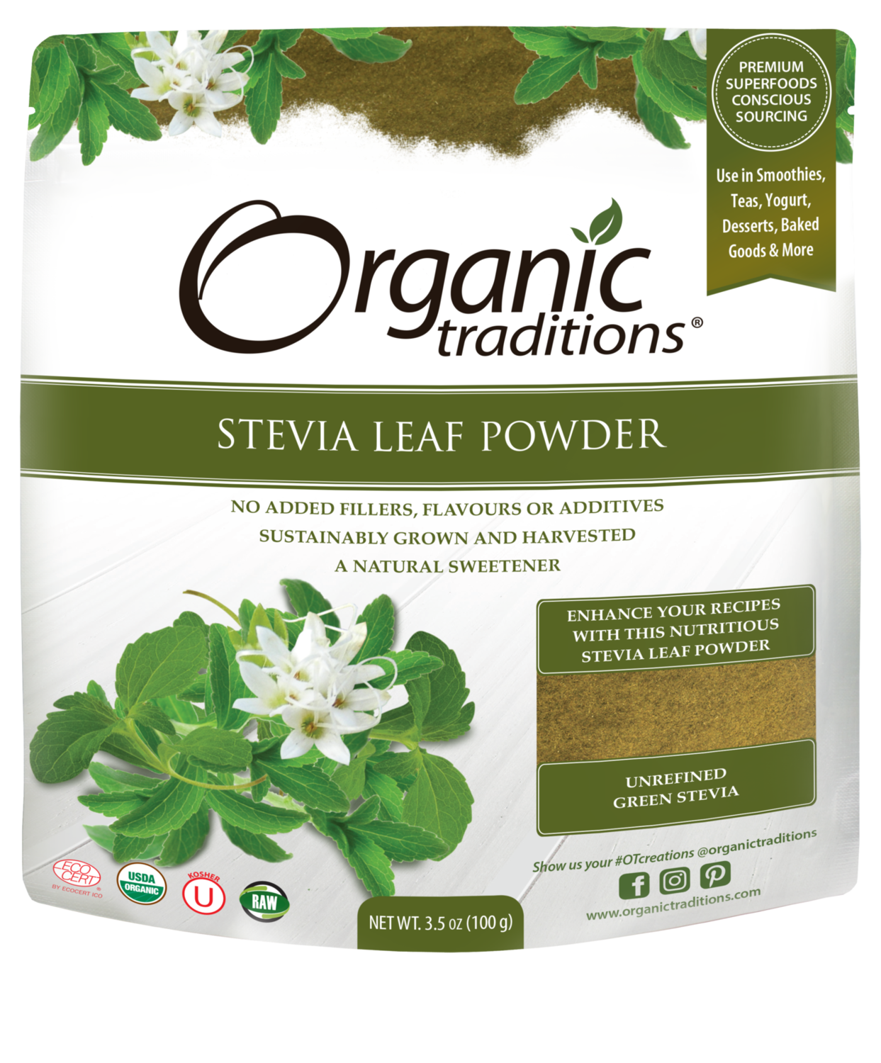Organic Traditions - Stevia Leaf Powder