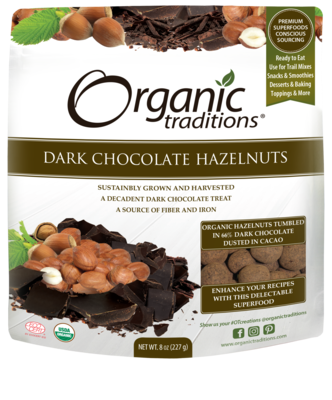 690023 Organic Traditions - Dark Chocolate Hazelnuts 227g