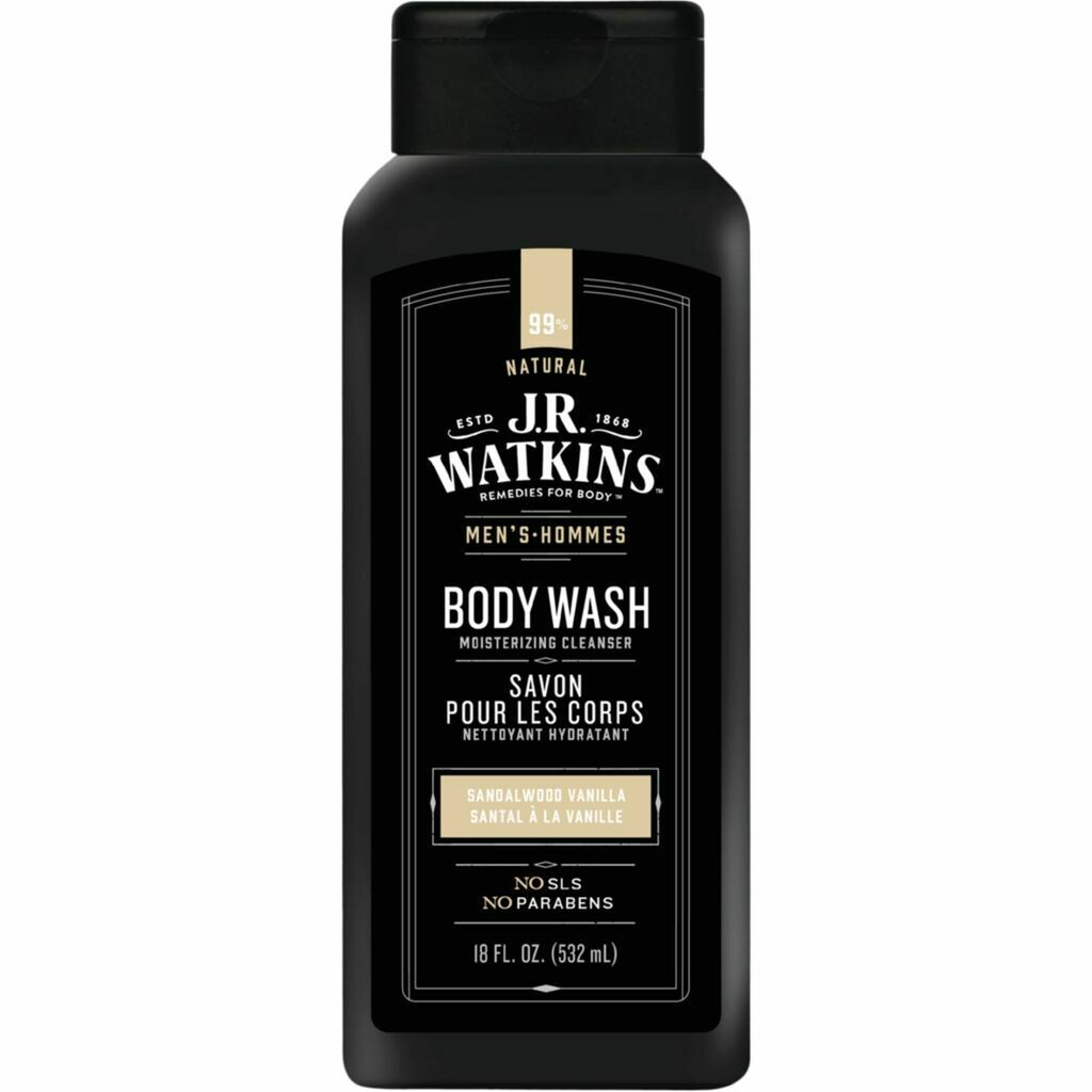 390510 JR Watkins - Body Wash - Men&#39;s - Sandalwood Vanilla