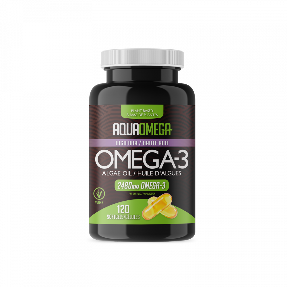 656365 AquaOmega - High DHA Plant Based Softgels - 120 caps