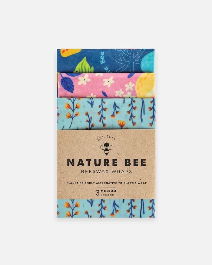 Nature Bee - Beeswax Wraps (Lemon Ocean Medium) Nature Bee - Beeswax Wraps (Lemon Ocean Medium)