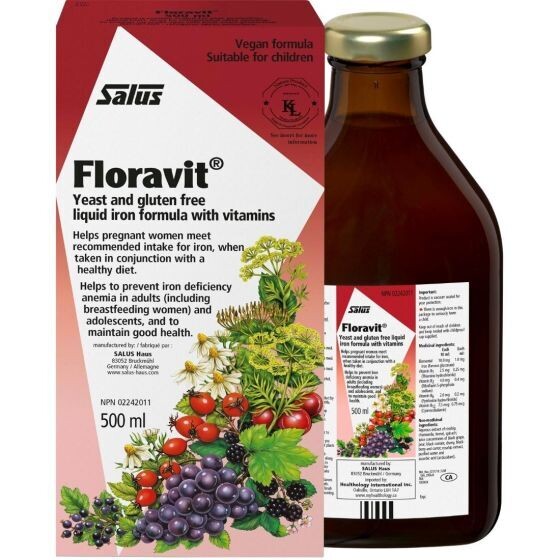 979125 Salus - Floravit - Liquid Iron w/vitamins - Vegan - 500ml