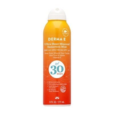 Derma E - SPF 30 Mineral Sunscreen Spray (177ml)