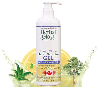 Herbal Glo - Ultra Clean Hand Sanitizer - Gel - Pump-350ml