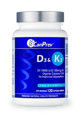 CanPrev - D3 &amp; K2 Softgels - 120