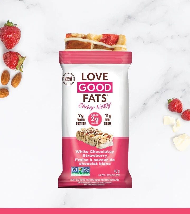 520155Love Good Fats - Bar - White Chocolatey Strawberry