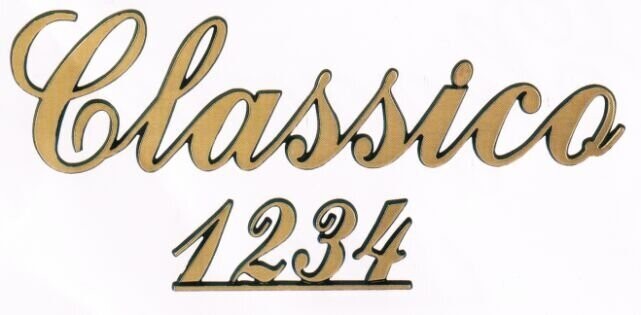 Buchstabe aus Bronze - zusammenhängend Buchstabe aus Bronze - zusammenhängend "Classico"