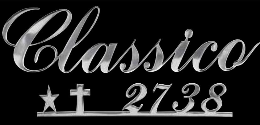 Buchstabe aus Edelstahl - zusammenhängend "Classico"