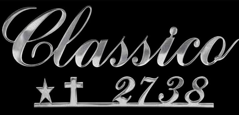 Buchstabe aus Edelstahl - zusammenhängend Buchstabe aus Edelstahl - zusammenhängend "Classico"