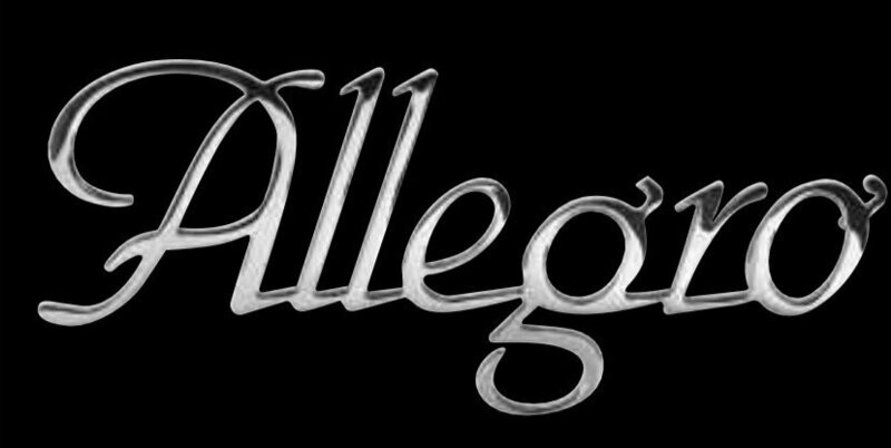 Buchstabe aus Edelstahl - zusammenhängend Buchstabe aus Edelstahl - zusammenhängend "Allegro"