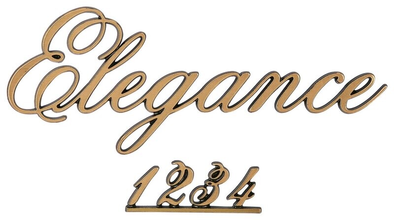 Buchstabe aus Bronze - zusammenhängend Buchstabe aus Bronze - zusammenhängend "Elegance"
Dicke: 3mm