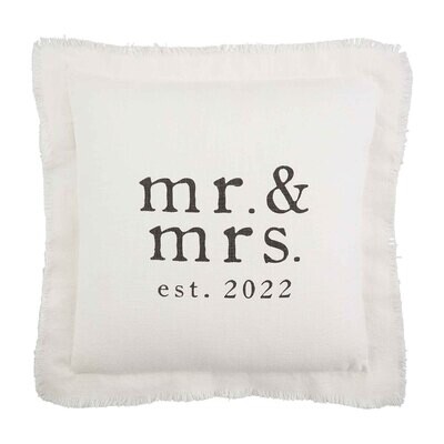 Square Mr Mrs Pillow 2022