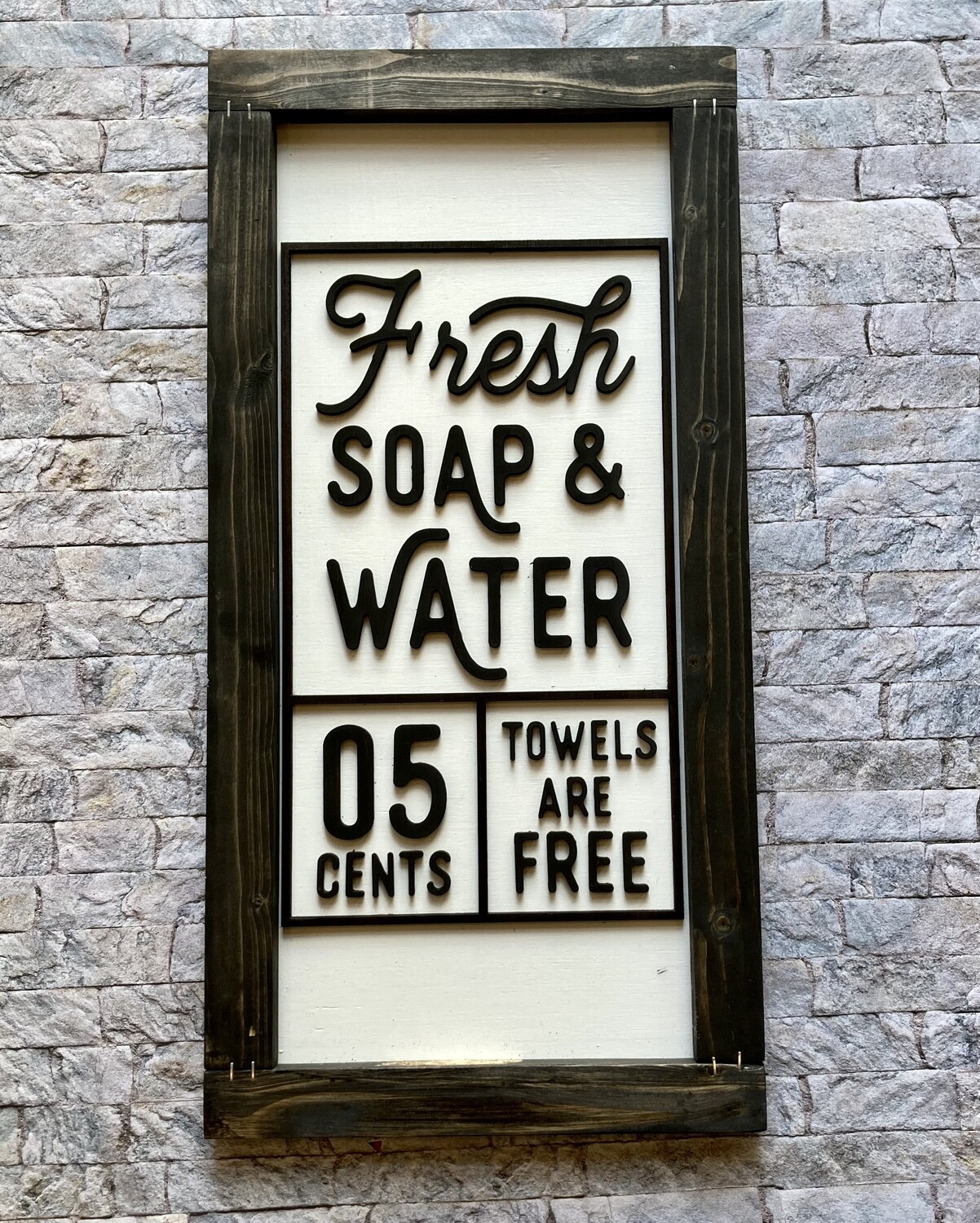 Fresh Soap & Water 12”x24” Sign