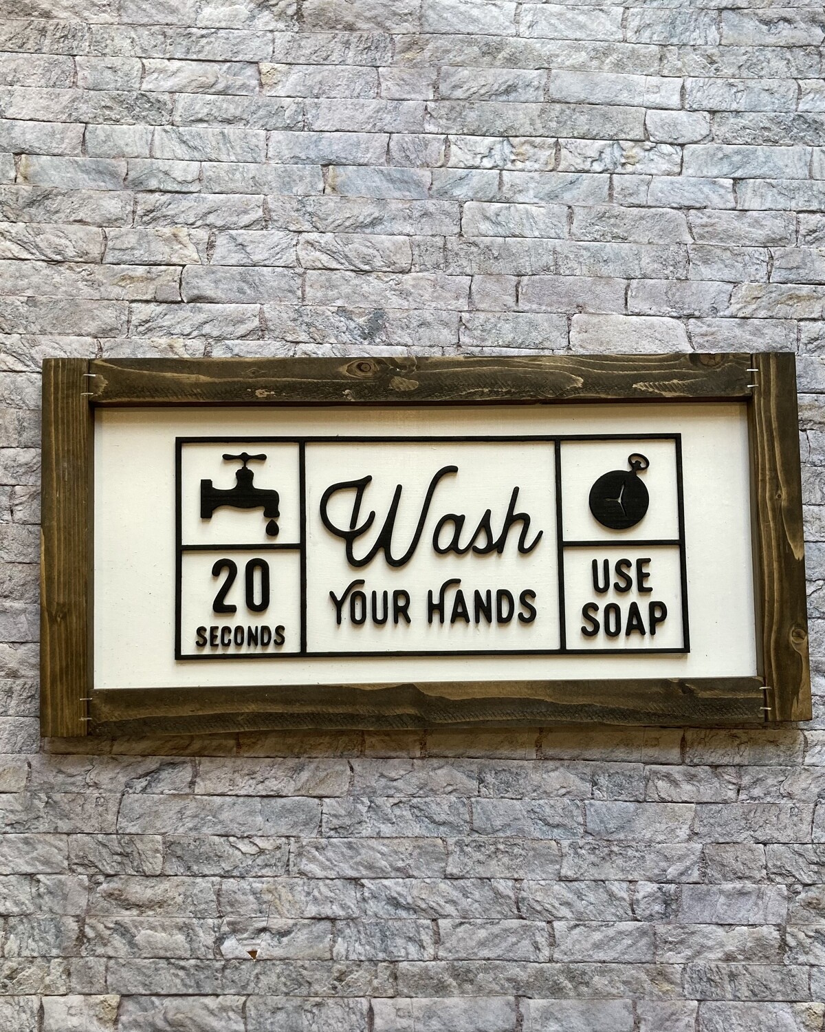 Wash Your Hands 24”x12” wood sign
