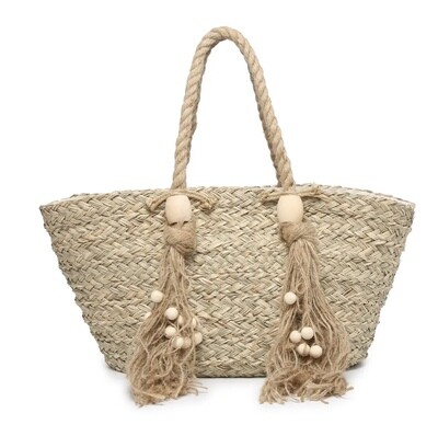 Alden Seagrass Tote w/ Knotted Rope Handle