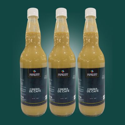 3 Botellas de Crema de Café Papagayo