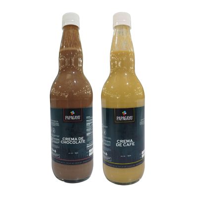 1 Crema de Chocolate + 1 Crema de Café Papagayo 750 ml