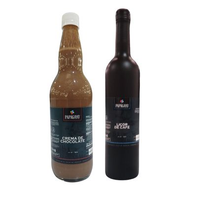 1 Licor de Café Papagayo+ 1 Crema de Chocolate Papagayo