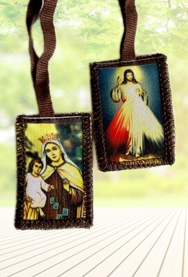Áo Đức Bà Lòng Thương Xót Chúa mầu - Dây Nâu 4x5cm Áo Đức Bà Lòng Thương Xót Chúa mầu - Dây Nâu 4x5cm