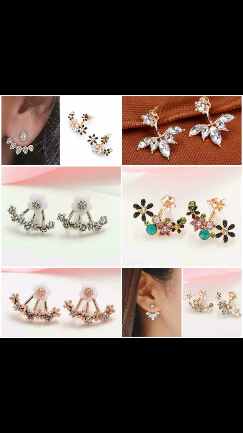 Boucles d&#39;oreilles à motif de fleurs à la mode en corée