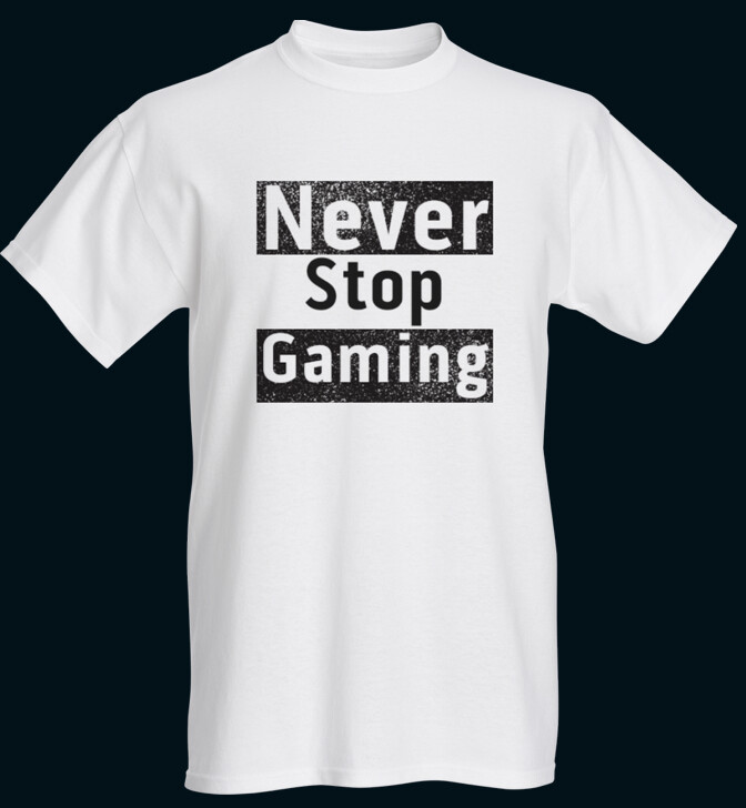 Never Stop Gaming Female t-shirt