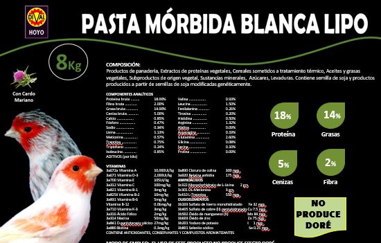 PASTA DE CRÍA BLANCA LIPO