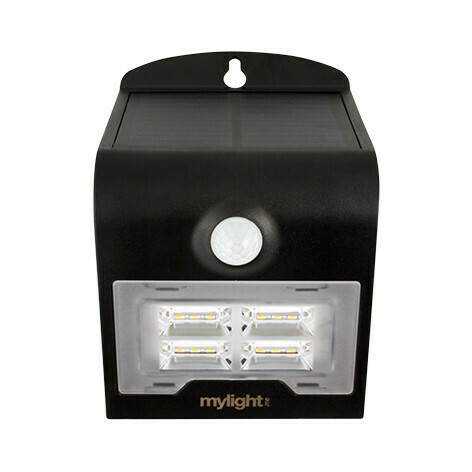 Wall light 02 Svart LED Solar sensor