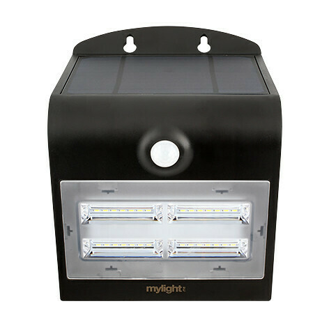Wall light 03 Svart LED Solar sensor
