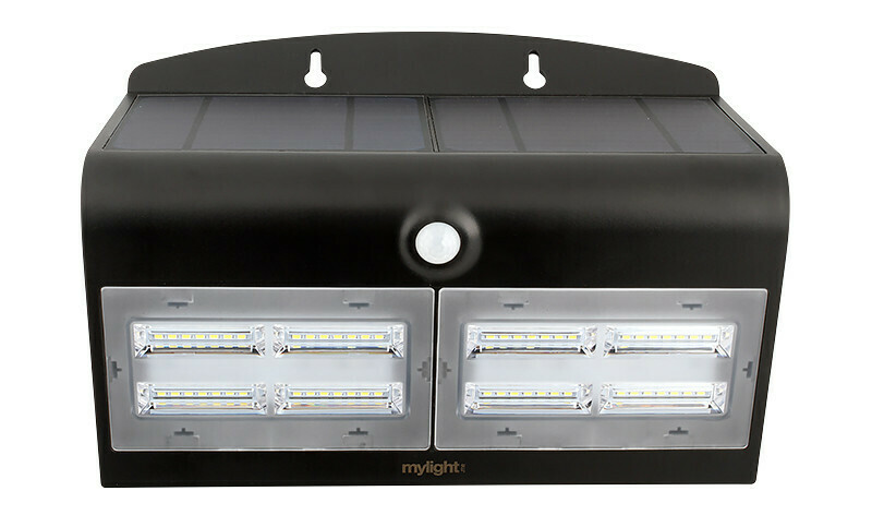 Wall light 04 Svart LED Solar sensor