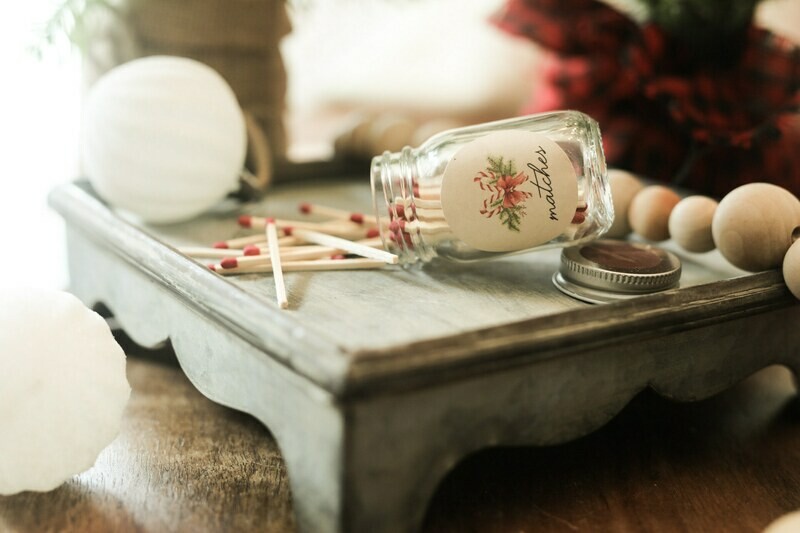 Christmas Mini Match Mason Jars