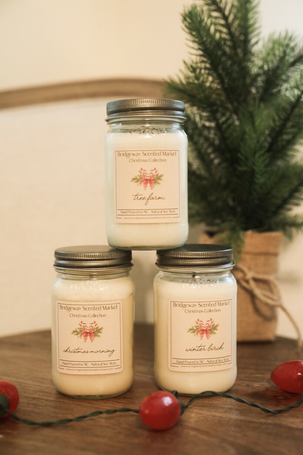 Bundle of 6 Christmas Candles - Shipping Included