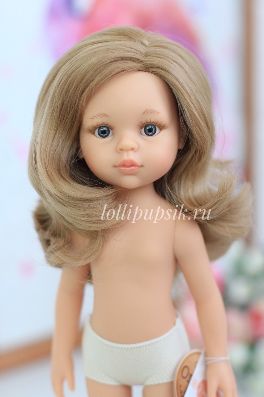 Кукла Карла с серыми глазами с волосами по пояс без одежды (Паола Рейна), 34 см