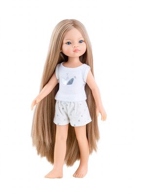 Кукла Маника Рапунцель с длинными волосами в пижаме (Паола Рейна), 34 см