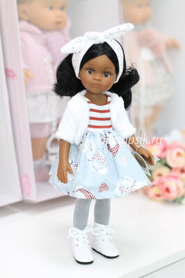 Кукла Нора из серии «подружки» с волосами по пояс, в платье и шубке (Paola Reina) (в фабричном наряде), 34 см