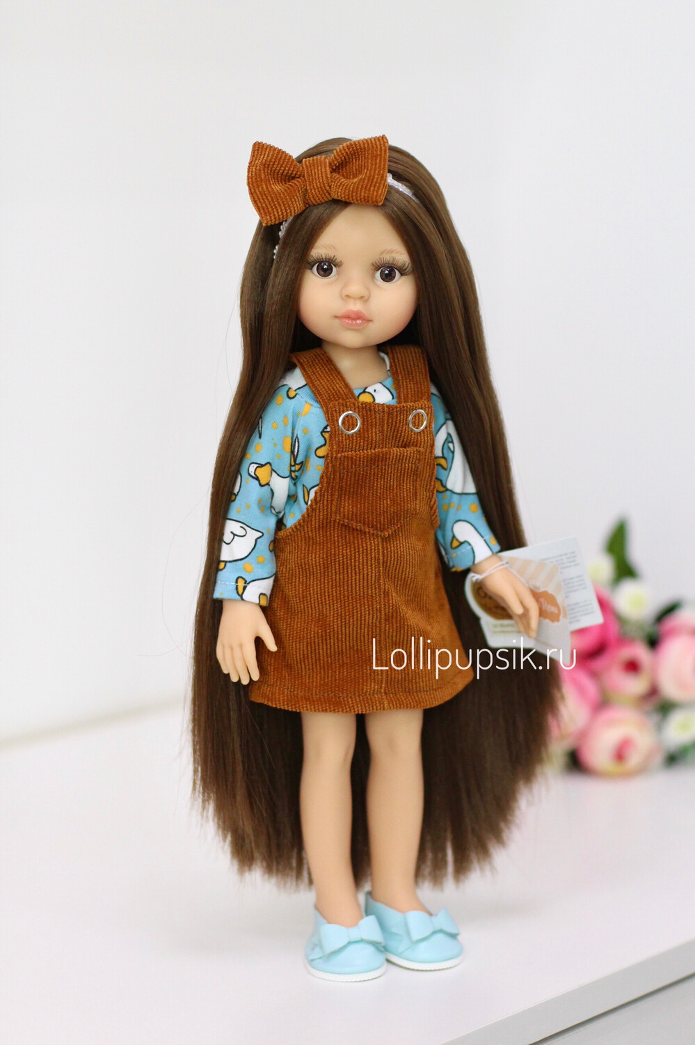 Кукла Кэрол Рапунцель в вельветовом сарафане (пижама в комплекте), (Паола Рейна), 34 см