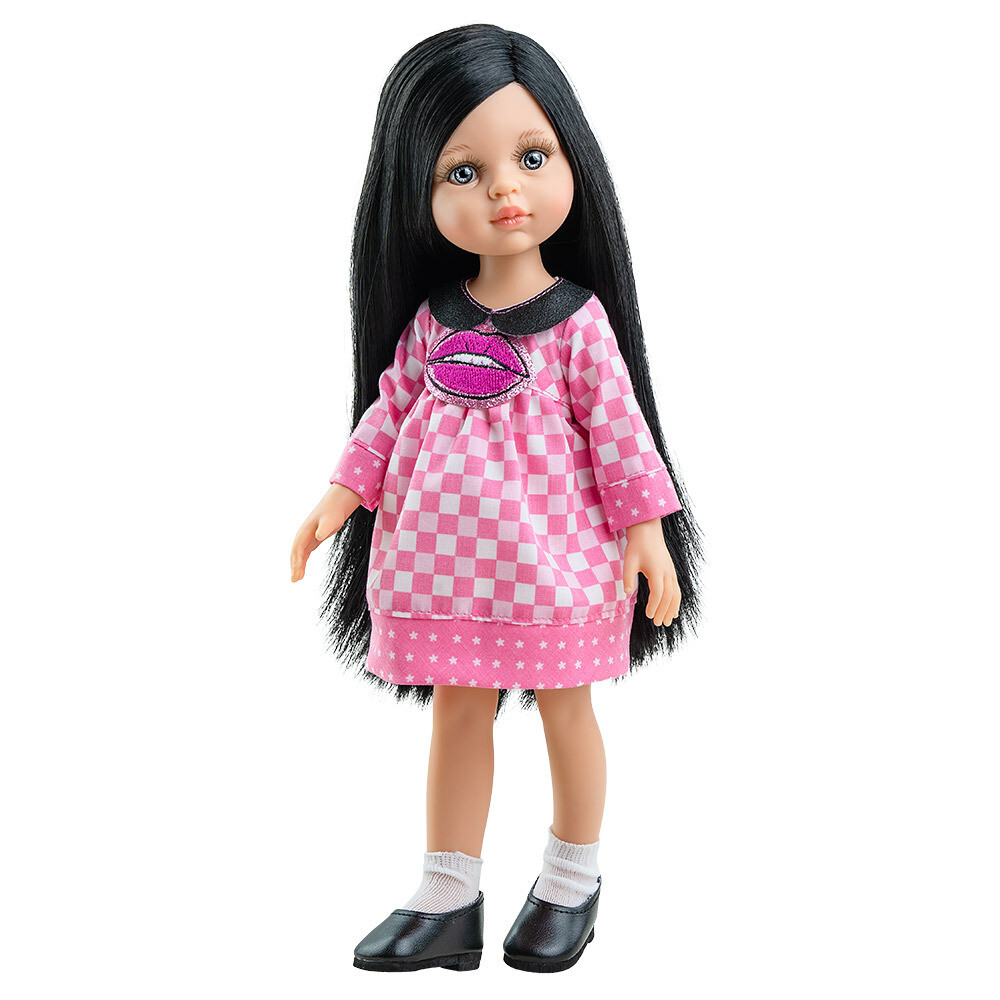 Кукла Карина с волосами ниже колен, глазки серо-голубые (в фабричном наряде) (Паола Рейна), 34 см