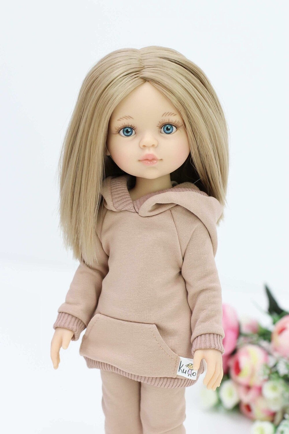 Кукла Карла с голубыми глазами, с прямыми волосами по пояс (Паола Рейна), 34 см
