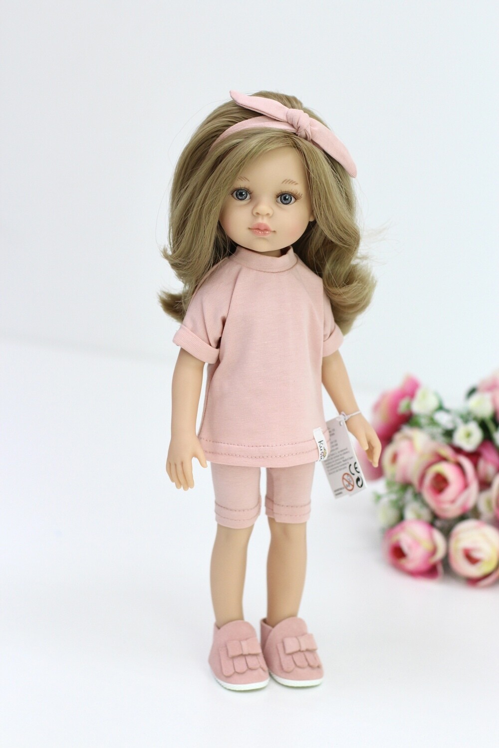 Кукла Карла с волосами по пояс в стильном образе, с серыми глазами (Паола Рейна), 34 см (обувь может отличаться от фото)