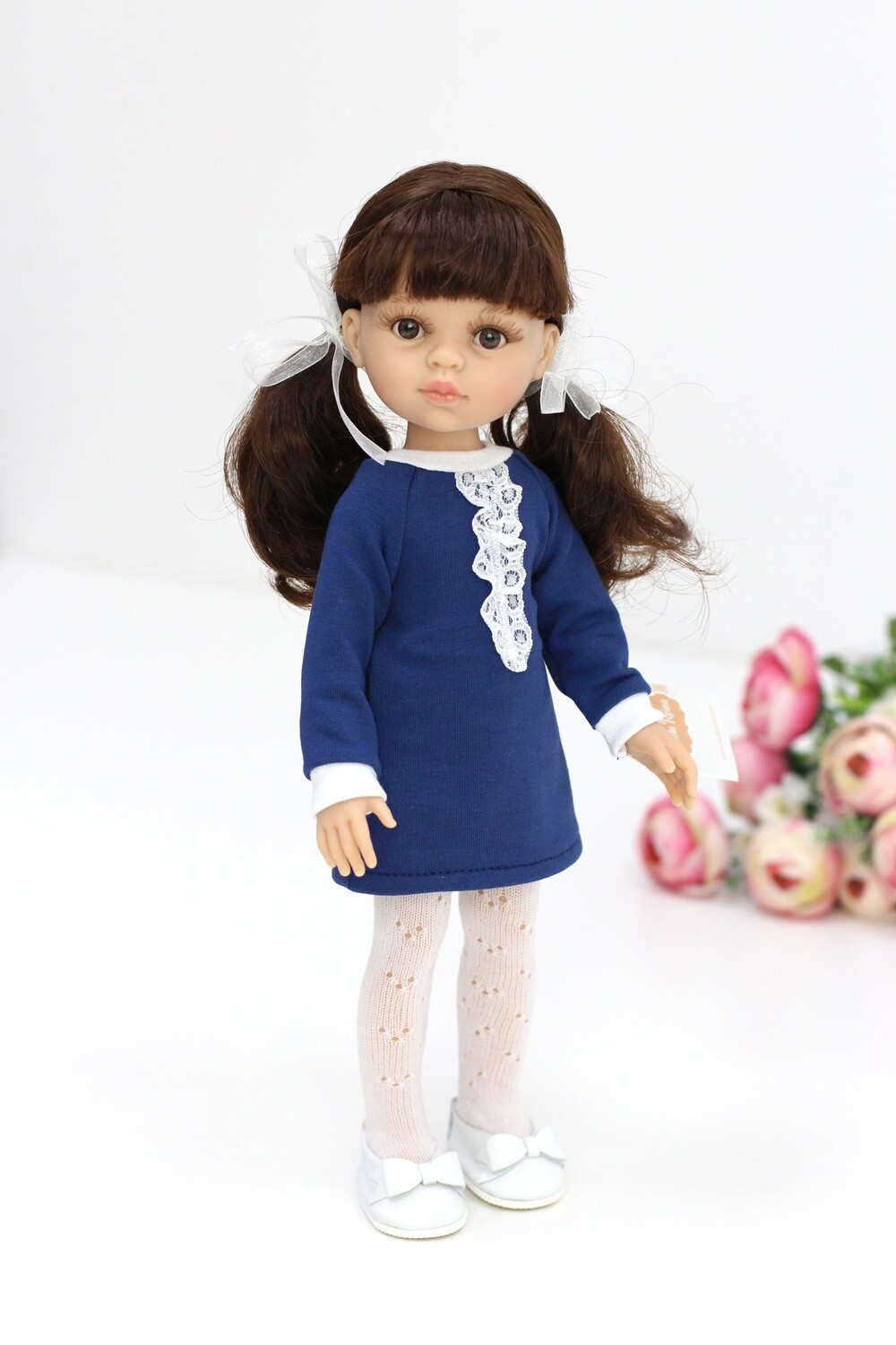 Кукла Кэрол с чёлкой в образе школьницы (пижама в комплекте), Паола Рейна, 34 см