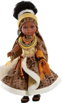 Кукла Нора - африканка (коллекция Эпоха) Паола Рейна (в фабричном наряде), 34 см